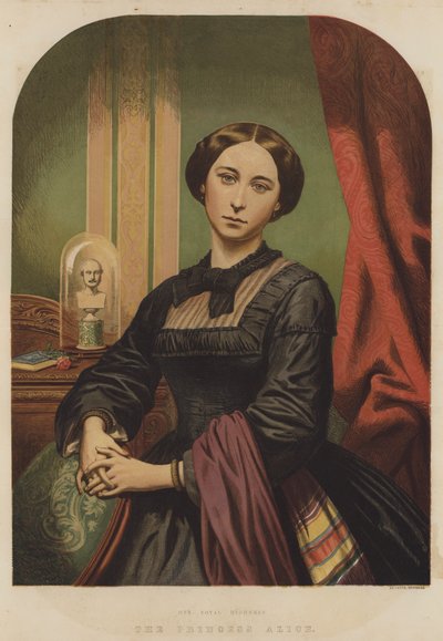 Ihre Königliche Hoheit Prinzessin Alice (Farblithografie) von English School