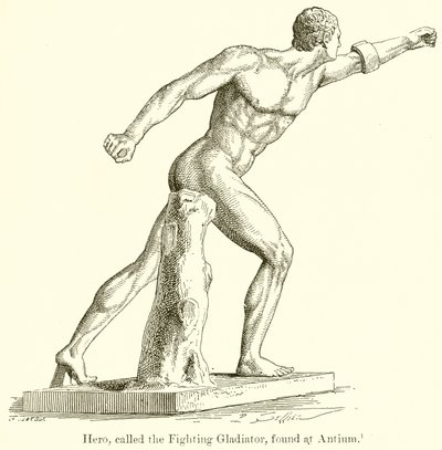 Held, genannt der kämpfende Gladiator, gefunden in Antium von English School