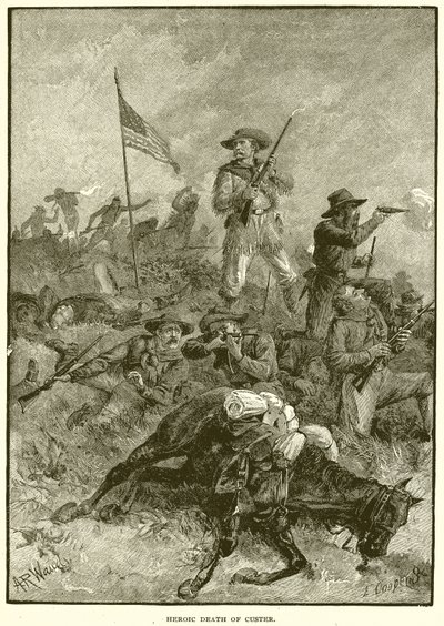 Heroischer Tod von Custer von English School