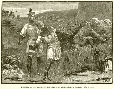 Heldentum von St. Clair bei der Belagerung von Bridgenorth Castle von English School