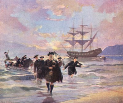 Hochlandsiedler kommen 1773 in Pictou, Nova Scotia, von der "Hector" an von English School