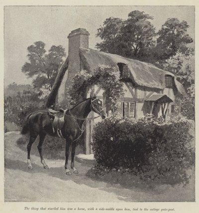 Seine gute Fee, von Mary Elizabeth Braddon (Gravur) von English School