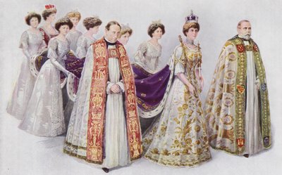 Ihre Majestät die Königin betritt die Abtei von English School