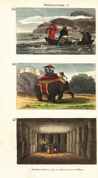 Historische Ansichten von Hindoostan (Indien) von English School