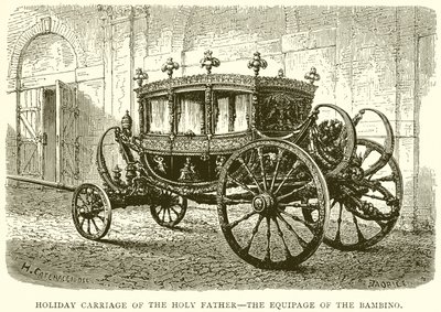 Festwagen des Heiligen Vaters - Die Equipage des Bambino von English School