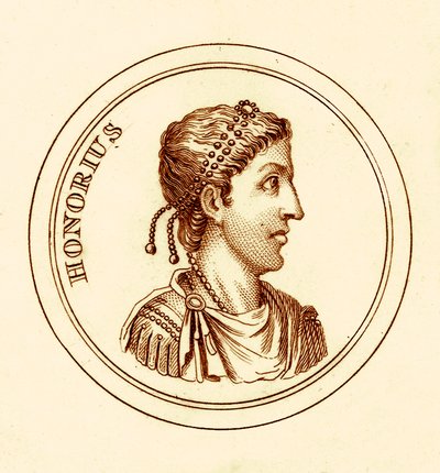 Honorius, Illustration aus Das universelle historische Wörterbuch von George Crabb, veröffentlicht 1825 von English School