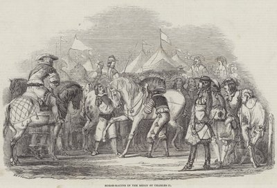 Pferderennen zur Zeit von Charles II. von English School