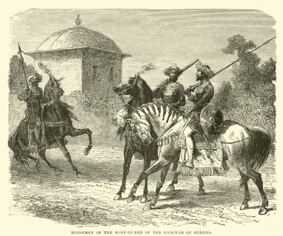 Reiter der Leibwache des Gaikwar von Baroda von English School