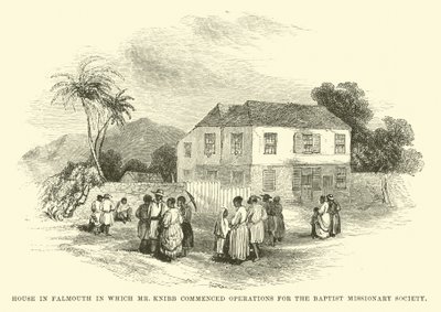 Haus in Falmouth, in dem Mr. Knibb die Arbeit für die Baptist Missionary Society begann von English School