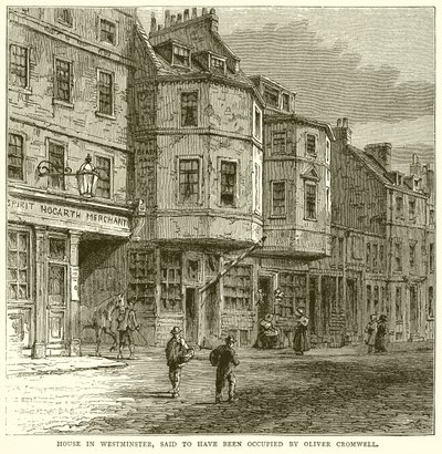 Haus in Westminster, das von Oliver Cromwell bewohnt worden sein soll von English School