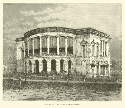 Haus im europäischen Viertel, Kalkutta, Indien von English School