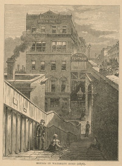 Häuser in der Waterloo Road, 1876 von English School