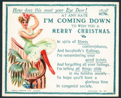 Wie gefällt dir das, Liebes! - Viktorianische Weihnachtskarte von English School
