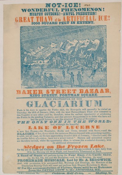 Eislaufbahn, Baker Street Bazaar, King Street, Portman Square, London von English School