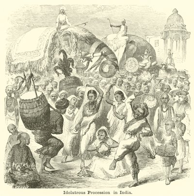 Götzenprozession in Indien von English School