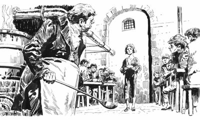 Illustration für Oliver Twist von Charles Dickens von English School