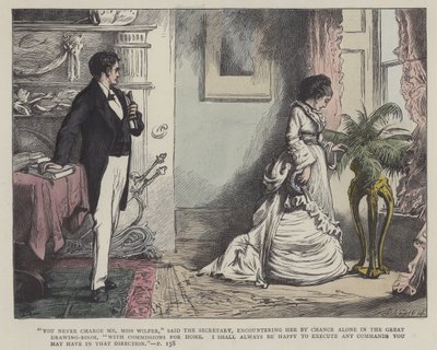 Illustration für Our Mutual Friend (farbige Gravur) von English School