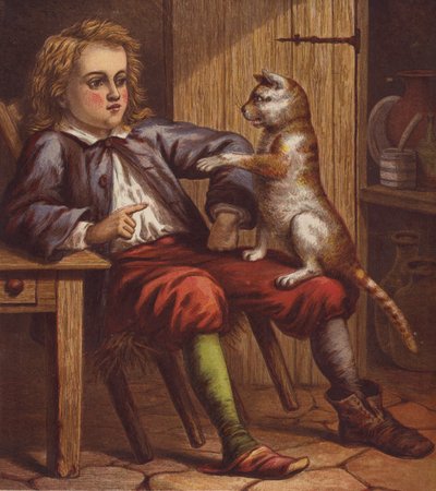 Illustration für Der gestiefelte Kater von English School