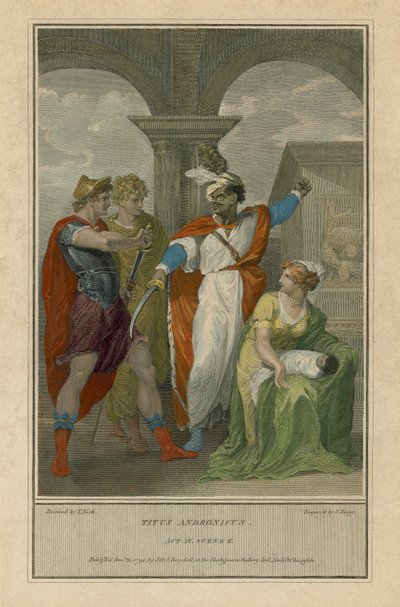 Illustration für Shakespeares Titus Andronicus, Akt IV, Szene 2 von English School