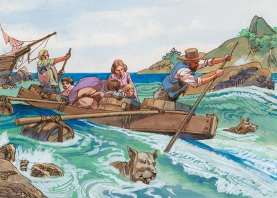 Illustration für Schweizer Familie Robinson von English School