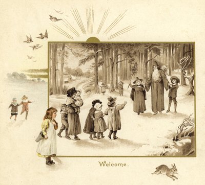 Illustration für Das Kommen des Weihnachtsmanns von English School
