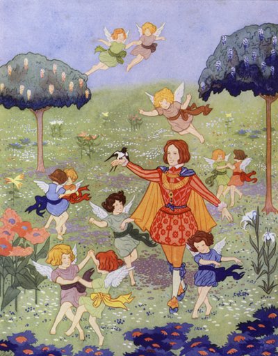 Illustration für Der glückliche Prinz von Oscar Wilde von English School