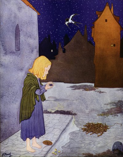 Illustration für Der glückliche Prinz von Oscar Wilde von English School