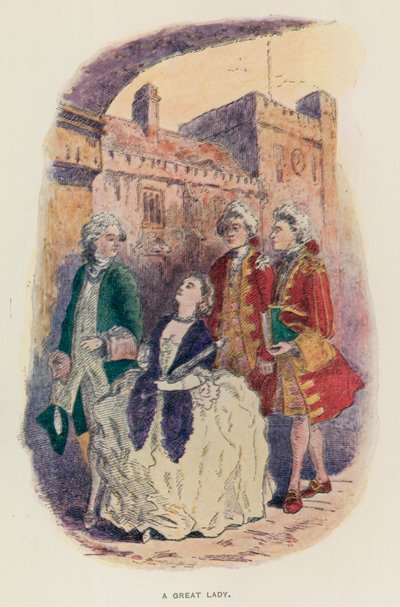 Illustration für The Virginians von Thackeray (Lithografie) von English School