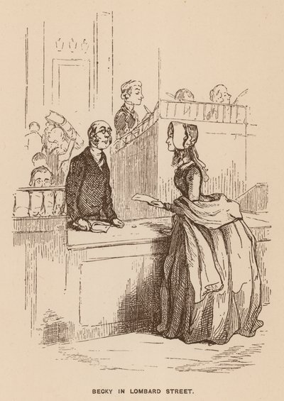 Illustration für Vanity Fair von Thackeray (Lithografie) von English School