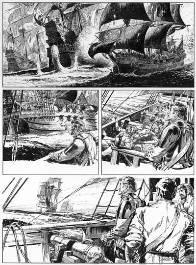 Illustration für Westward Ho! von Charles Kingsley von English School