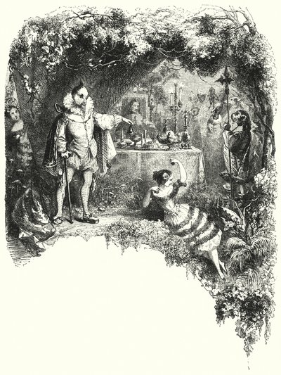 Illustration für das Ballett, Le Diable boiteux, oder Der Teufel auf zwei Krücken von English School