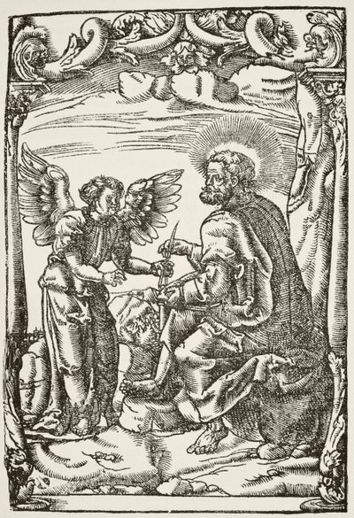 Illustration vom Anfang von Tyndales erster englischer Übersetzung des Neuen Testaments, veröffentlicht in Köln 1525, aus 