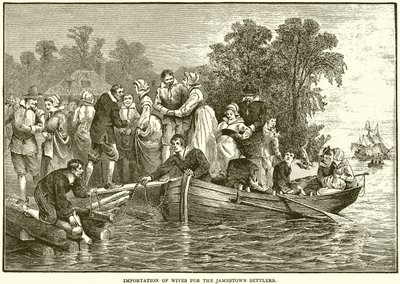 Einfuhr von Ehefrauen für die Siedler von Jamestown von English School