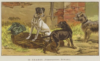 In Obhut, Betreten verboten (Chromolithografie) von English School