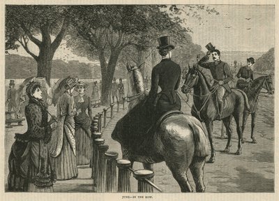 In der Reihe; Rotten Row, Hyde Park, London von English School