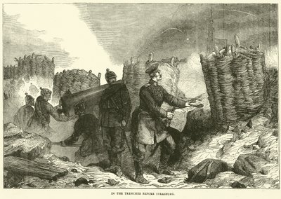 In den Schützengräben vor Straßburg, September 1870 von English School