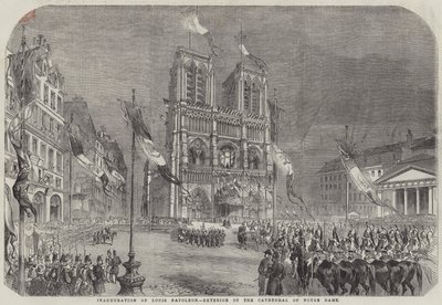Einweihung von Louis Napoleon, Außenansicht der Kathedrale Notre Dame von English School