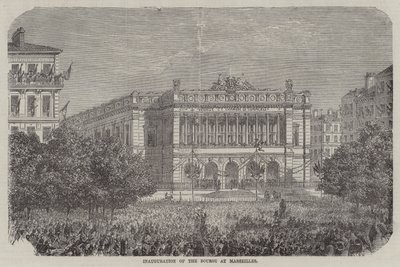 Einweihung der Börse in Marseille (Gravur) von English School