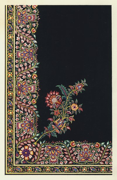 Indische bestickte Satin-Schürze von English School
