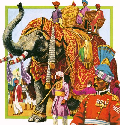 Indischer Elefant von English School