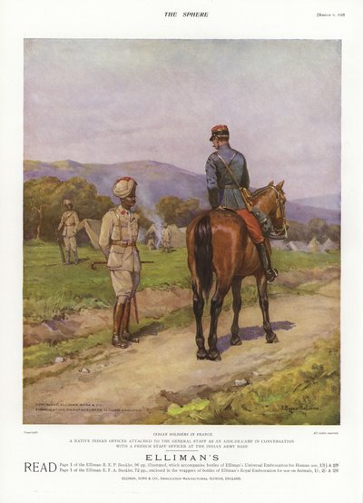 Indische Soldaten in Frankreich, Erster Weltkrieg von English School