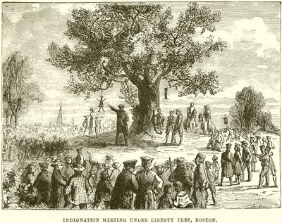 Empörungstreffen unter dem Freiheitsbaum, Boston von English School