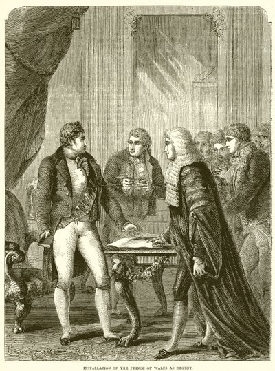 Einsetzung des Prinzen von Wales als Regent von English School