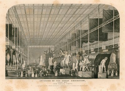 Innenansicht nach Westen vom Dantes Tempel, Große Ausstellung, 1851 von English School