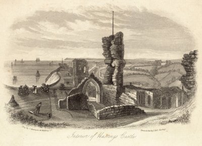 Innenraum von Hastings Castle von English School