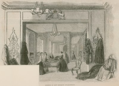 Innenraum von Jays Traueranstalt, Regent Street, London von English School