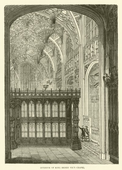 Innenansicht der Kapelle von König Heinrich VII von English School