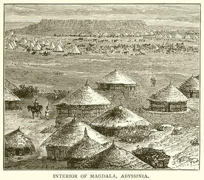 Innenansicht von Magdala, Abessinien von English School