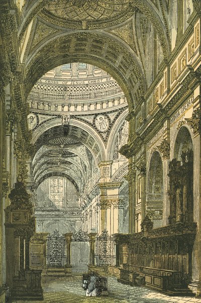 Innenraum der St. Pauls Kathedrale, London von English School