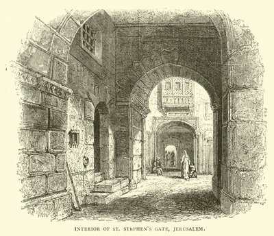 Inneres des Stephanstors, Jerusalem von English School